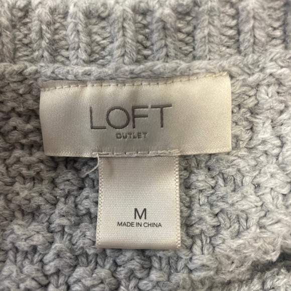 LOFT Womens Medium Long Sleeve Layered Look Shirt Tail Pullover Acrylic Sweater - Picture 4 of 4